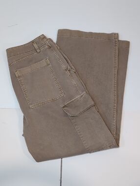 Gap Tan Wide Leg Utility Cargo Pants